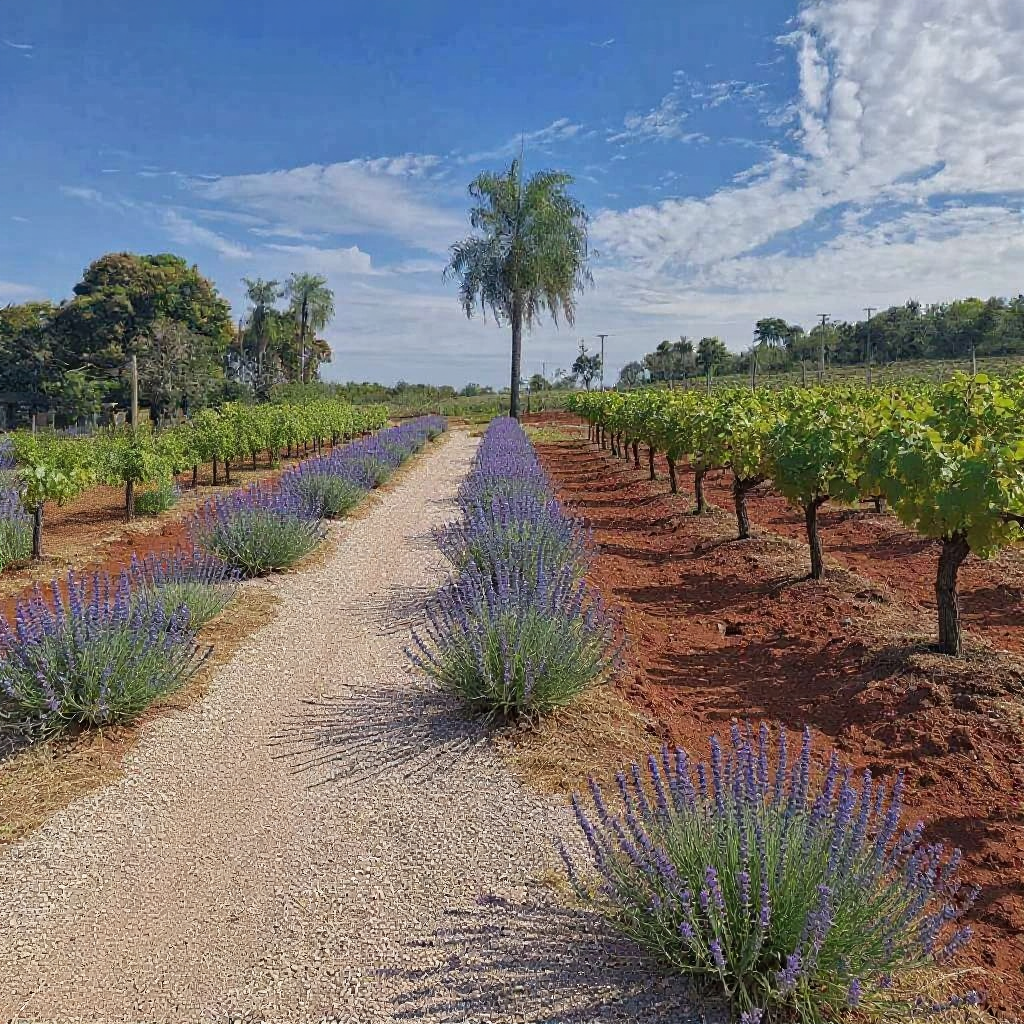 canteiro lavanda